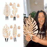 Customizable wooden leaf shaped trellises
