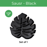 10-inch black  plant tray Sausr designed for large pots and plants