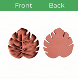 Monstera leaf shaped coaster for houseplant pot humidity tray waterproof  PLA plastic