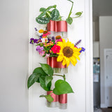 set of 3 copper vase mounted on wall