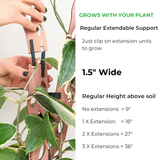 Zella Plant support system with text on extension lengths