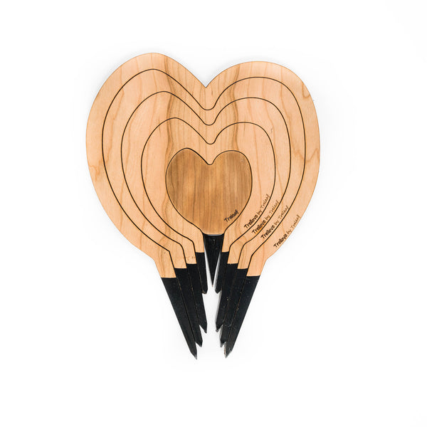 Trellove - Plant trellis inspired by Hoya Kerrii - 4 nested heart-shaped trellises + heart label