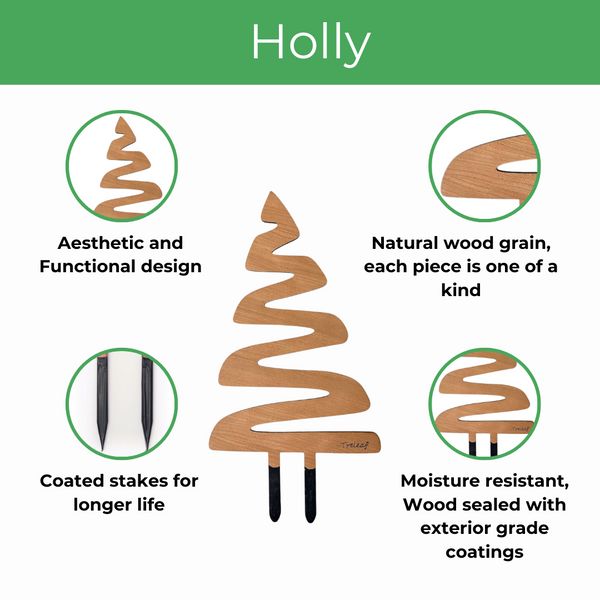 Holly - Christmas Tree Shaped Wooden Houseplant Trellis - Limited Edition