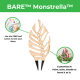 BARE™ Monstrella™ - Customizable wooden plant support - Inspired by the Monstera leaf