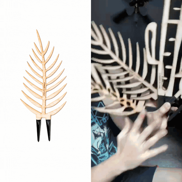 BARE™ Palmella™ - Customizable wooden plant support - Inspired by the Palm leaf