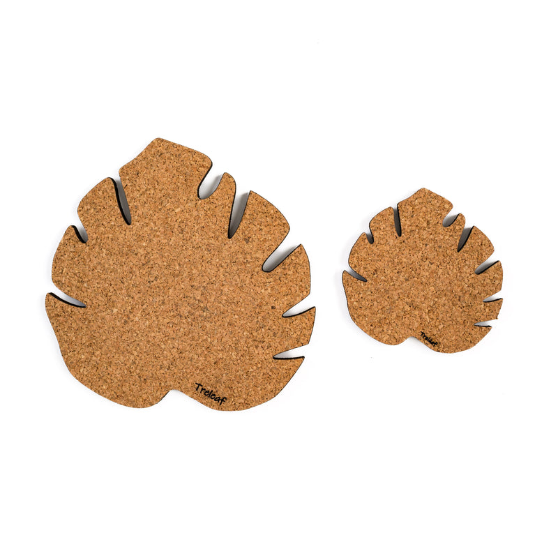 Kostr™ - Monstera Leaf-shaped  cork plant pot coaster