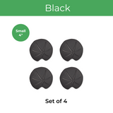 Lilipad shaped houseplant coaster for houseplants in black color