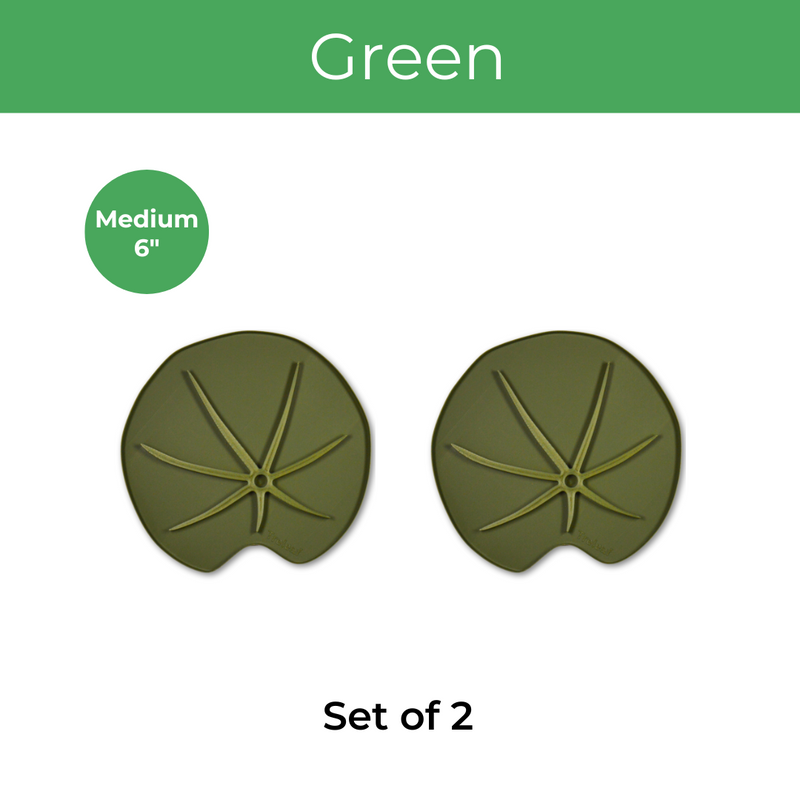 6-inch green Lili Sausr set of 2 for houseplant pot tray