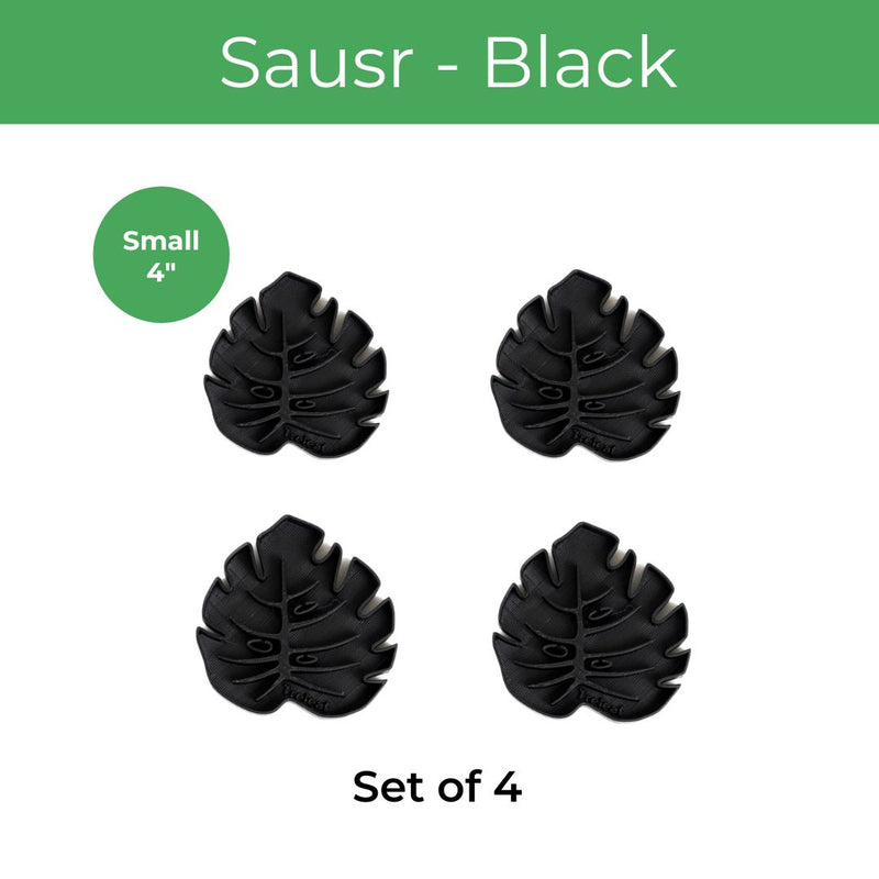 Sausr in black color, 3 different sizes 4 inches, 6 inches, 10 inches for houseplant mounting
