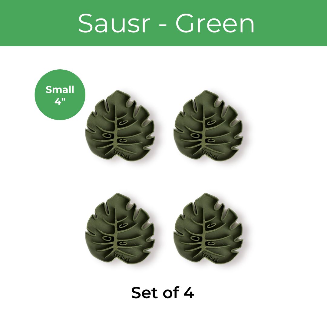 Sausr in green color, 3 different sizes 4 inches, 6 inches, 10 inches for houseplant mounting
