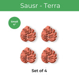 Sausr in terracotta color, 3 different sizes 4 inches, 6 inches, 10 inches for houseplant mounting

