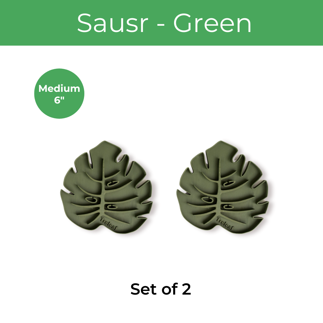 6-inch green Sausr set of 2 for houseplant pot tray