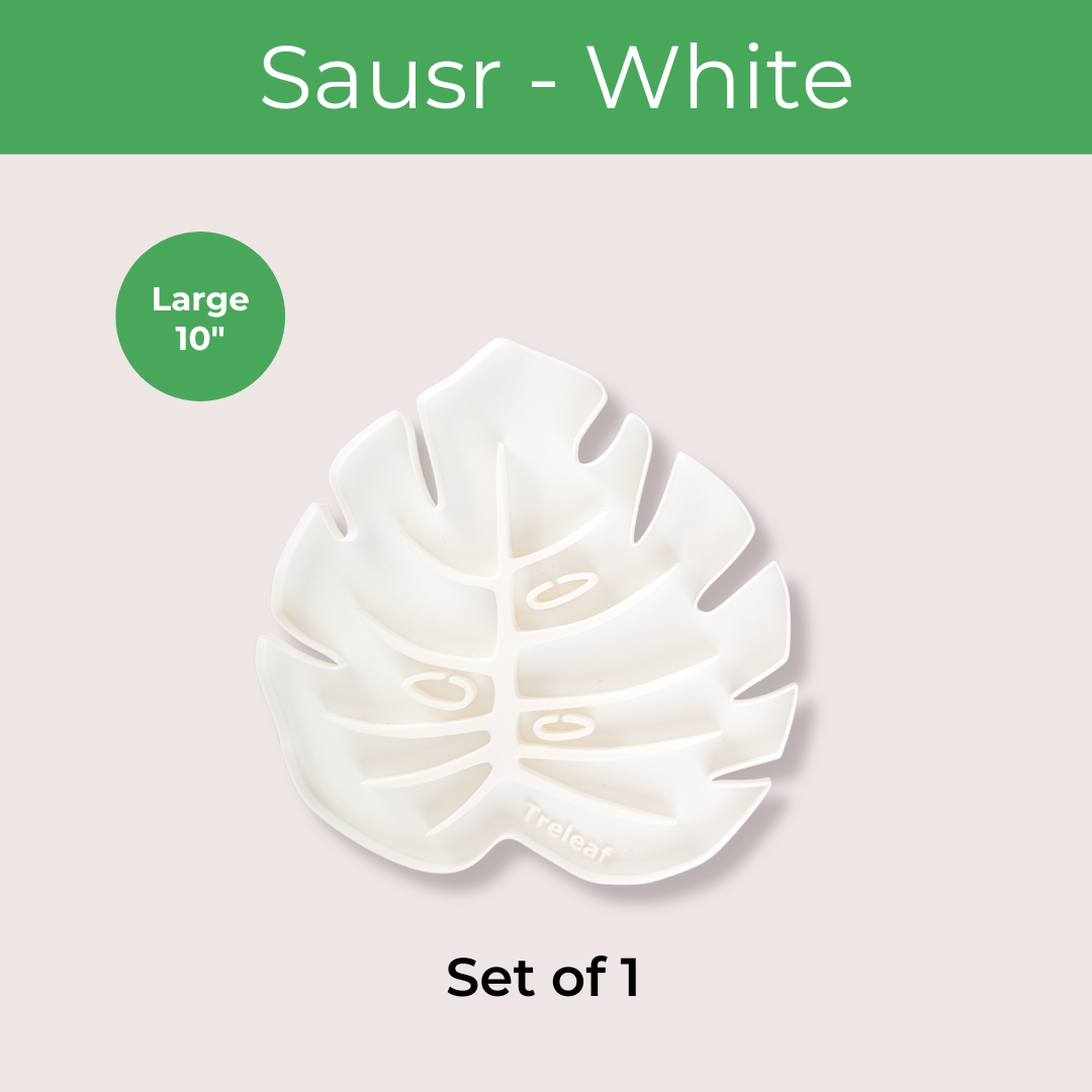 10-inch white Sausr plant tray for large pots 