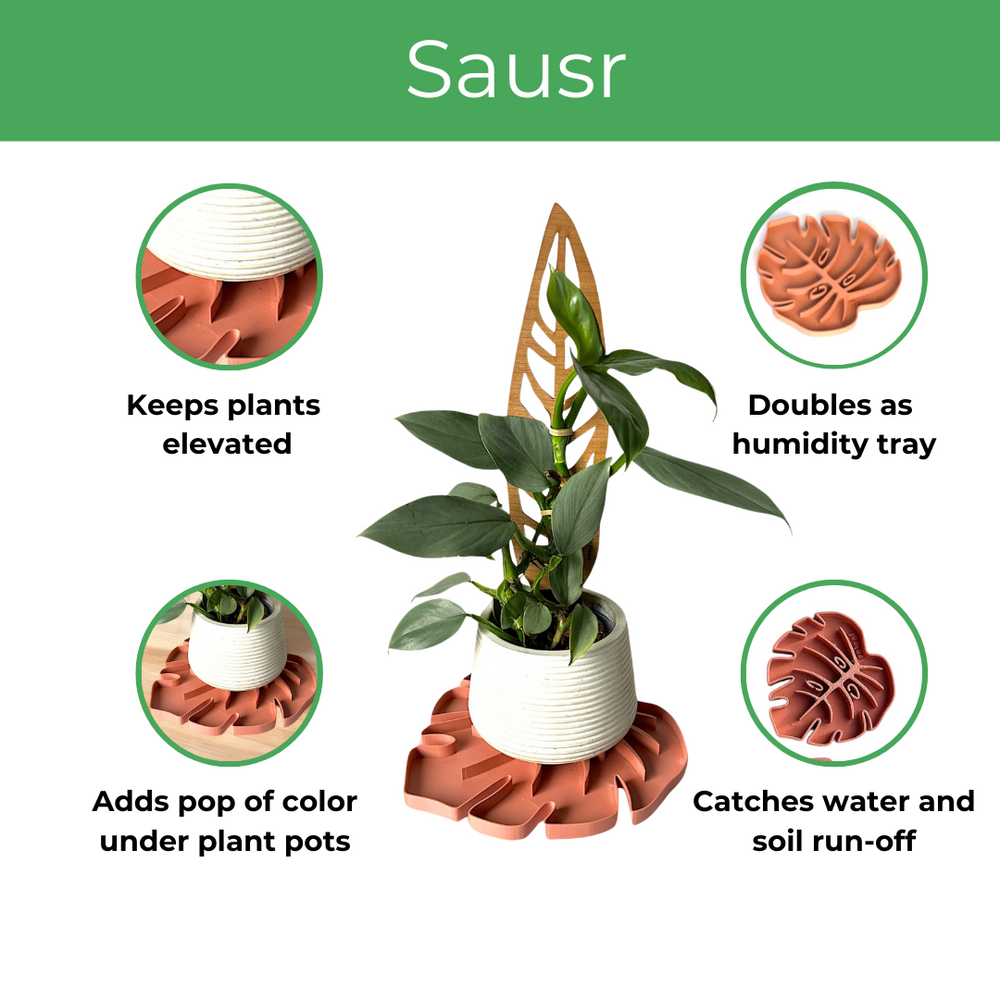 humidity tray for indoor plants Wholesale Partner: Treleaf - Tera Sausr - Leaf-shaped Pot Saucer - Drip tray for houseplants