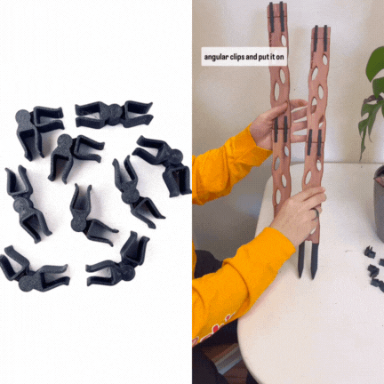 Angular Side Clips Zella 8 Pack