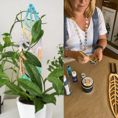 BARE™ Anthrulla™ Customizable wooden plant support Inspired Queen Anthurium leaf