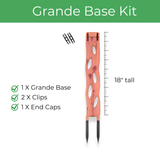 zella modular trellis base kit in grande size with clips and end caps
