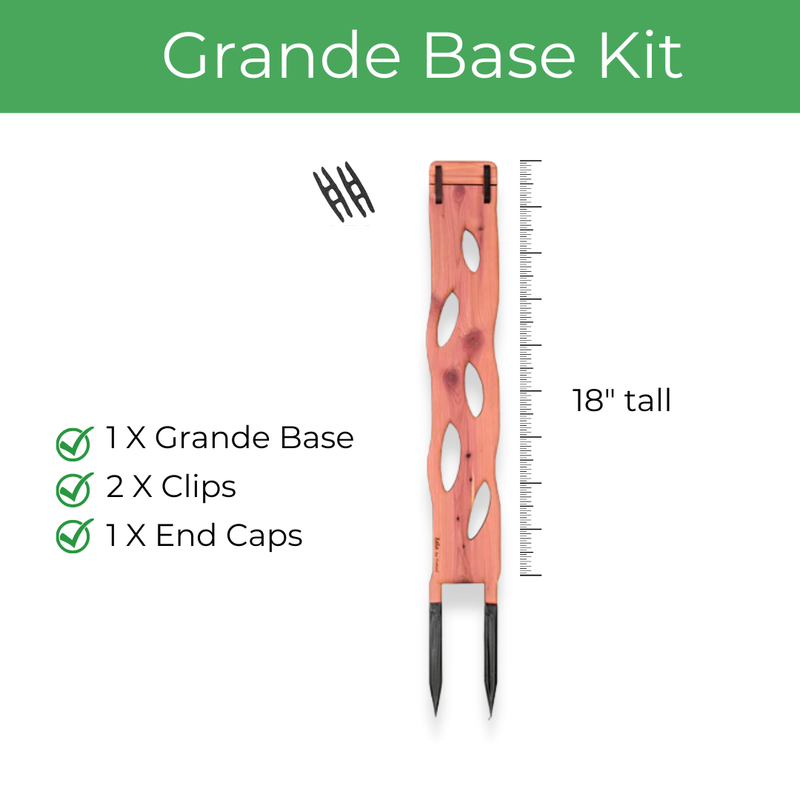 zella modular trellis base kit in grande size with clips and end caps