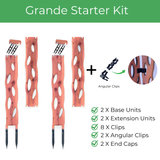 zella grande size starte kit with base units extension units clips angular clips end caps