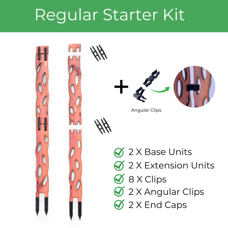 zella regular starter kit with base units extension unis clips angular clips and end caps