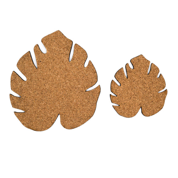 Kostr™ - Double sided leaf-shaped plant pot coaster - Cork + Pineapple leather