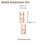 stella wooden ladder trellis with the dimensions